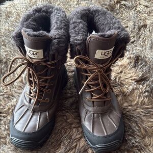 UGG Dark Brown Boots with Black Soles. Waterproof. Non slip Sole.